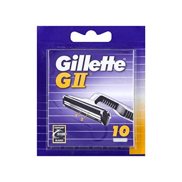 Gillette GII Rasierklingen für Rasierer, 10 Ersatzklingen für Nassrasierer Herren mit doppelten Klingen im Sale